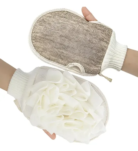 Guante Exfoliante Doble Cara Para Ducha Cuidado De La Piel