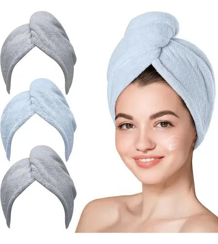 Gorro Toalla Microfibra Secado Rápido Del Cabello Antifrizz