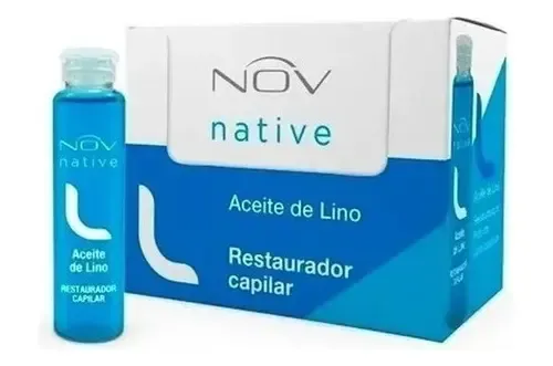 Ampollas Nov Aceite De Lino Restaurador Capilar Caja X 15