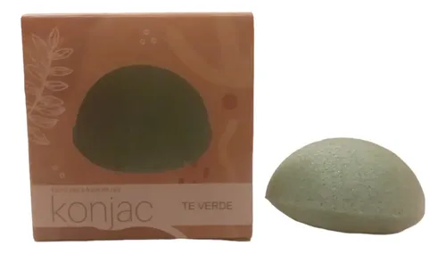 Esponja Facial Natural Konjac Te Verde Piel Seca Wholegreen