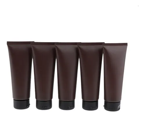 Envases De Viaje Cosméticos De Tubo Blando Marrón De 100 Ml,