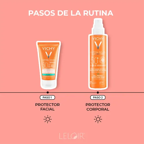 Vichy Capital Soleil Combo Spray Corporal + Toque Seco Color