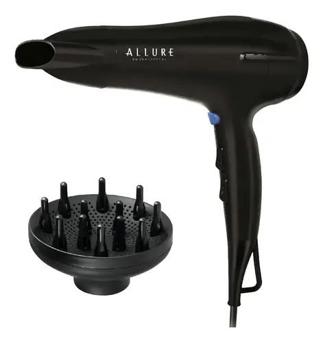 Secador de Pelo Profesional Allure 2200W Iónico 2 Velocidades Negro