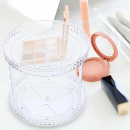 Organizador Giratorio Acrilico Division Maquillaje 360 Crema