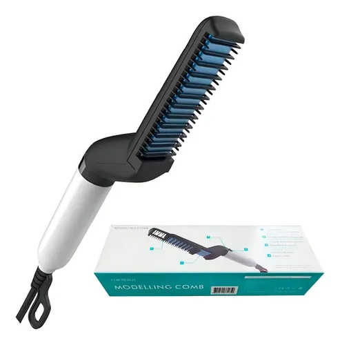 Cepillo Alisador Mozku Modelling Comb Cerámica Blanco Alisa Barba
