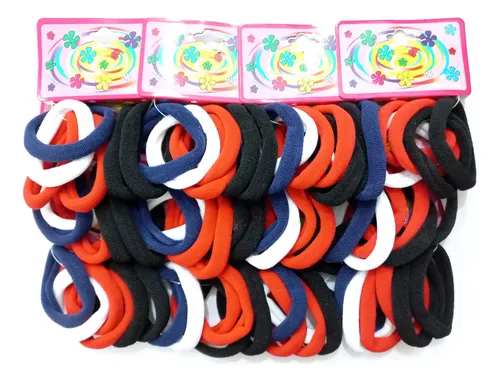 Pack X 72 Colitas Lycra De Pelo Tamaño Mediano