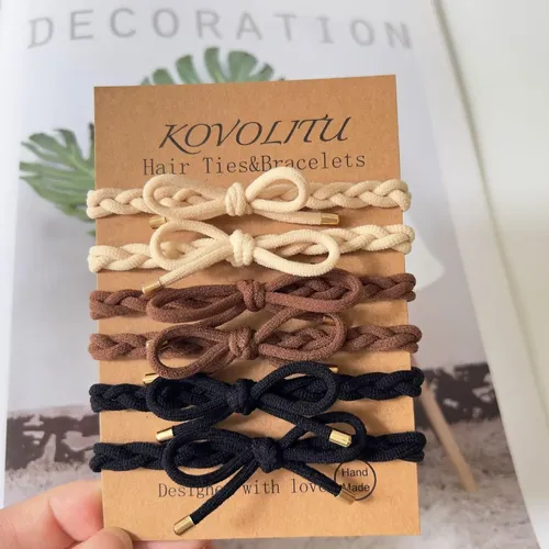 Cintas Para El Pelo Kovolitu Con Moño Trenzado De 24 Colores