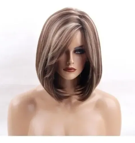 Sh Peluca Rubia Cabello Natural A La Moda For Mujer Y