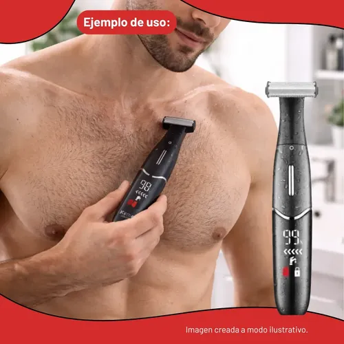 Depiladora Eléctrica Rasuradora Facial Corporal Intima Pelo Negro