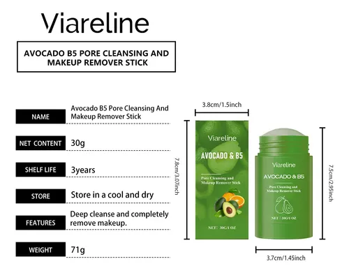 Barra Desmaquillante Viareline Avocado B5