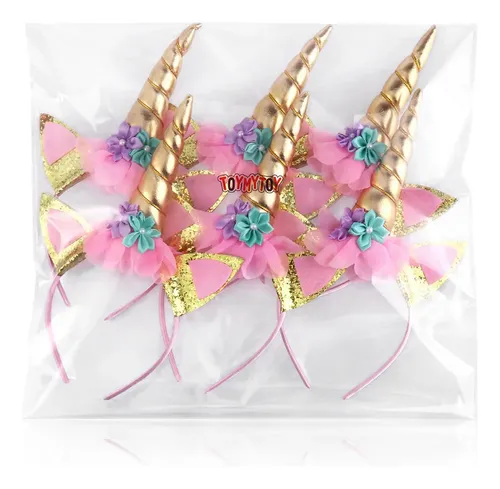 A Diadema De Unicornio 6 Piezas Con Accesorios Para Fiestas