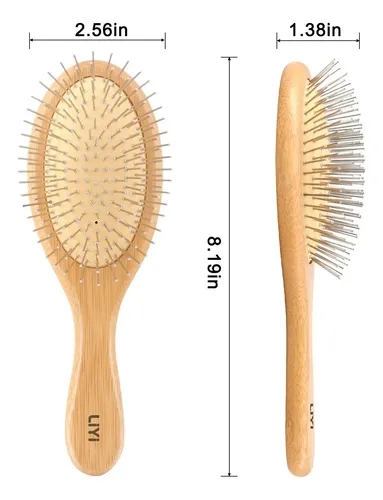 Cepillo De Pelo Liyi Bamboo Para El Crecimiento Del Cabello