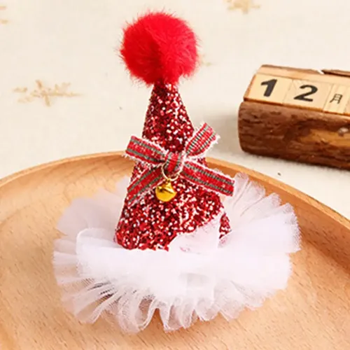 Lovely Christmas Hair Clip Accesorios For El Cabello Rojo .