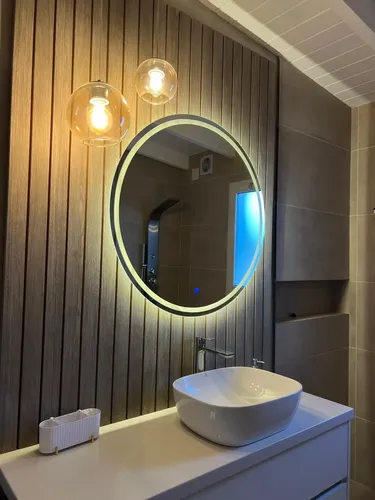 Espejo Con Luz Led Táctil Touch Redondo 80cm Envío Gratis