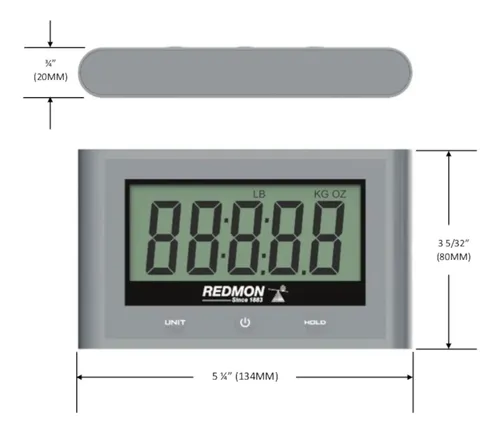 Redmon Field Scale Xl, Gris, Pantalla Remota