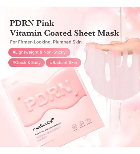 Mascarilla Medicube Pdrn Pink Vita Hidratante Glow Coreana
