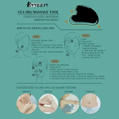 Herramienta Facial Gua Sha Byyddiy De Acero Inoxidable Esfér