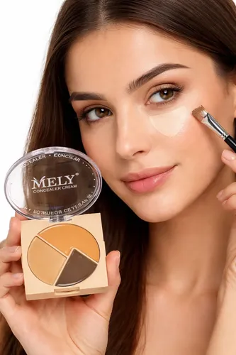 Paleta Corrector Facial Tricolor Ojeras Contorno Maquillaje