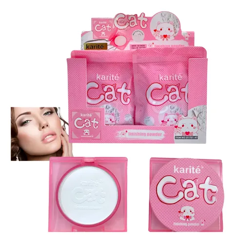 Polvo Compacto Mate Karite Cat 7g 7ml Traslúcido