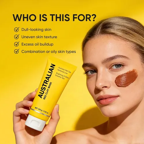 Kj Mascarilla De Arcilla Roja Australiana, Limpiadora Facial
