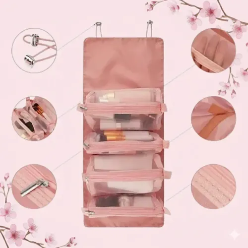 Neceser Organizador Viaje Porta Cosméticos Maquillaje 4 En 1