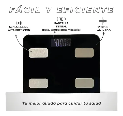 Balanza Digital Baño Inteligente Bluetooth Personal Corporal