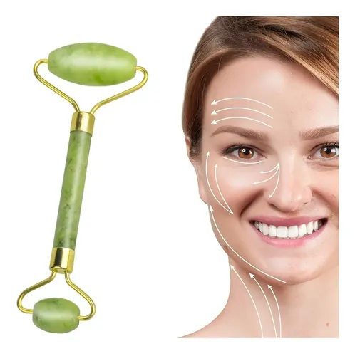Masajeador Rostro Cuello Rodillo De Jade Musculación Facial