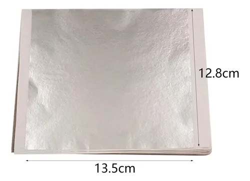 100x Hojas Doradas Adorno Bolsa De Regalo Relleno Plata