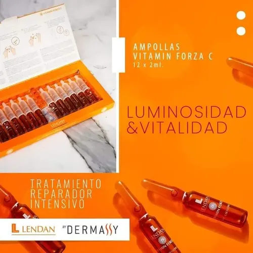 Ampollas Vitamin Forza C Pura 10% Reparador Intensivo Lendan