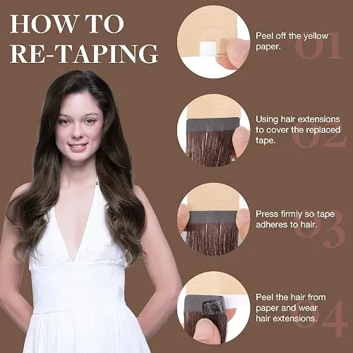 Extensiones Cabello Humano Goo Goo Remy Cinta Adhesiva 24