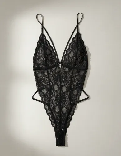 Body De Encaje Sexy Cola Less Hilo Dental Sensual