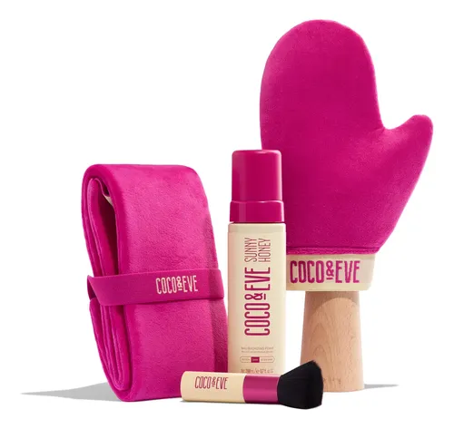 Set De Autobronceado Coco & Eve Bali Bae Ultra Dark Con Acce