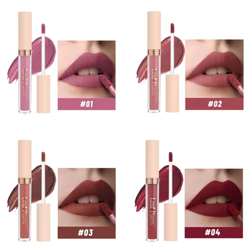 Kit De 8 Brillos Labiales Mate De Larga Duración Make 8-piece Set
