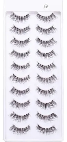 Pestañas Postizas Emeda Natural 3d Banda Ultra Fina 12mm