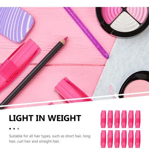 12 Piezas De Rulos Para Peinar, Enrolladores De Cabello Rosa