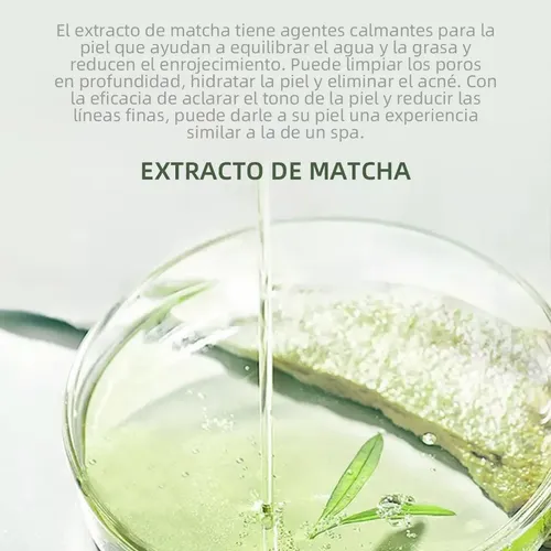10* Mascarilla De Arcilla Verde Matcha Pieza Única 5g