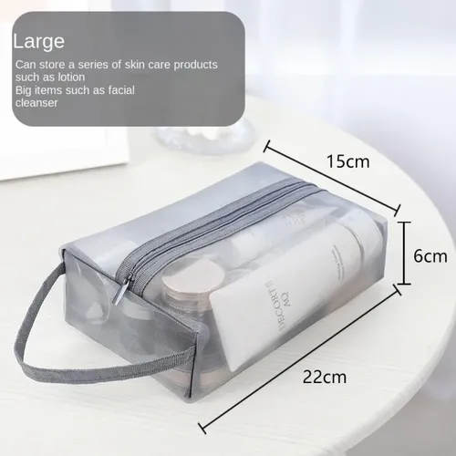 Neceser De Maquillaje Transparente Con Asa, Nuevo, Para Toil