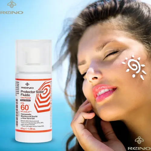 Protector Solar Spf 60 Facial Corporal Fluido Tono Oscuro