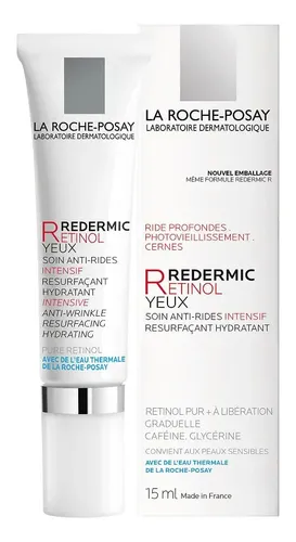 Crema Retinol Ojos La Roche-Posay Redermic noche para todo tipo de piel de 15mL/14g 30+ años