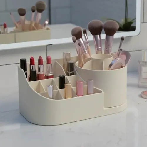 Organizador De Maquillaje Giratorio 360 Cosmeticos Plastico
