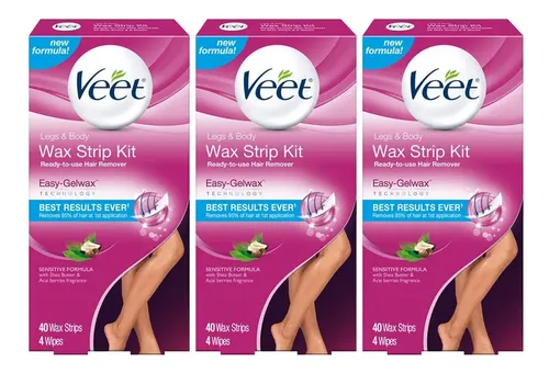 Tiras Depilatorias De Cera Para Piernas Y Cuerpo, 40 Unidade