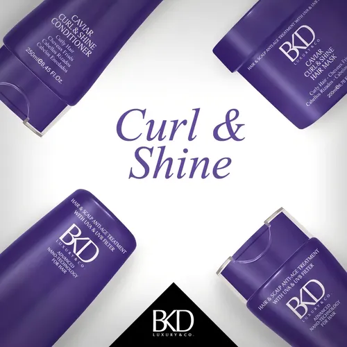 Bkd Shampoo Curl & Shine X 250ml Fidelite Cabellos Rizados Anti Frizz Defnicion Brillo Supremo Cabello Seco