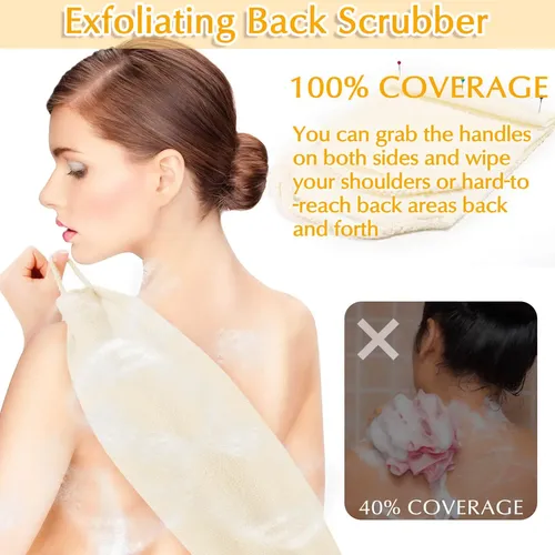 Guantes De Baño Exfoliantes Para Limpieza Corporal Espalda
