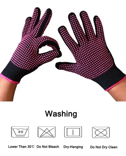 2 Guantes Profesionales Resistentes Al Calor Para Peinar El=