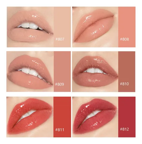 Set De Brillo Labial Hidratante Efecto Espejo 6 Tonos Perlad