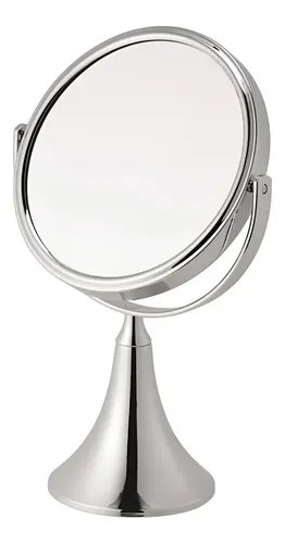 Espejo Cromado Doble Faz – Aumento X3 – 15.24cm Marco Plateado
