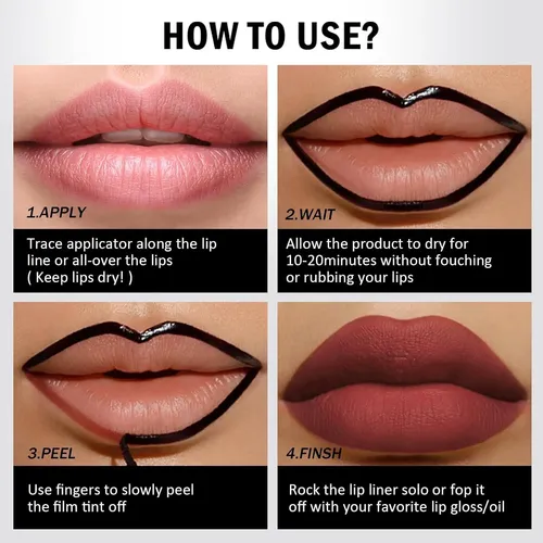 Set 4 Delineadores Labios Impermeables 24 H Nude Mate
