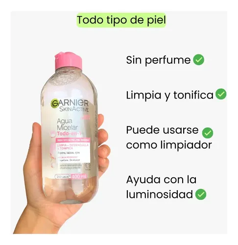 Garnier Skin Active Agua Micelar Todo En 1 400ml