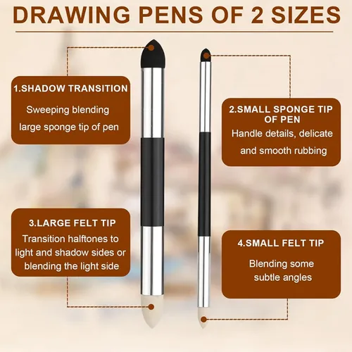 Esponja Artist Blending, 8 Unidades, 2 Tamaños Con Punta