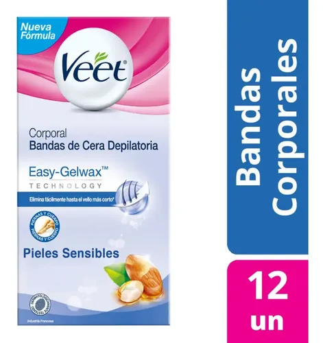 Veet Banda Depilatoria X12 Piel Sensible